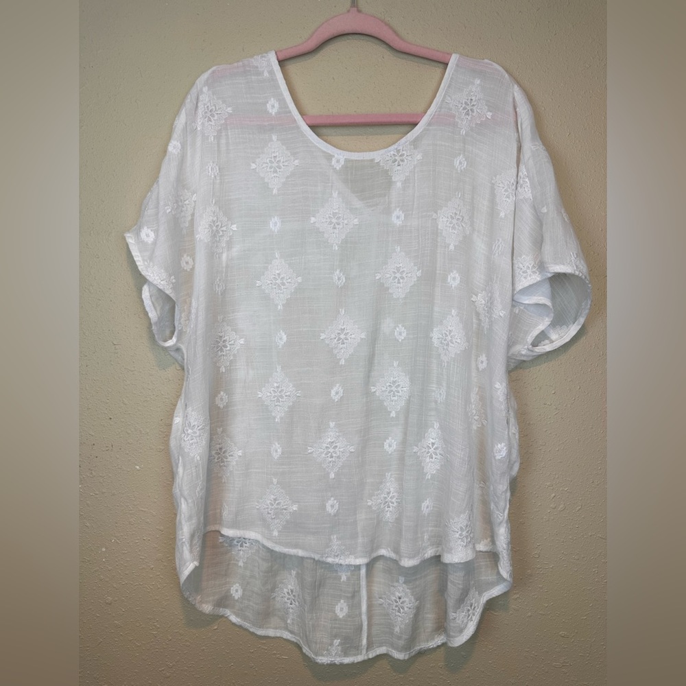 Diamond Embroidered Loose Top - Picture 5 of 6